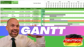 GANTTDiagramm in Excel erstellen Schneller amp einfacher als gedacht [upl. by Gamaliel]