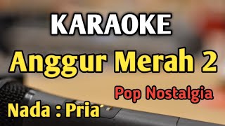 ANGGUR MERAH 2  KARAOKE  NADA PRIA COWOK  Pop Nostalgia  Loela Drakel  Live Keyboard [upl. by Allekim]