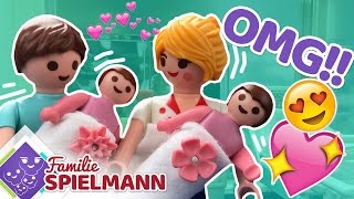 DIE ZWILLINGE KOMMEN 👧🏻 👧🏻 Die Geburt mit kleinen Pannen  Playmobil Film deutsch [upl. by Lateehs980]