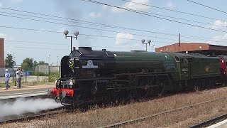 A1 Steam locomotive 60163 Tornado leaves York 20721 [upl. by Adamec421]