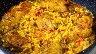 ARROZ con POLLO ¡La receta que nunca pasa de moda Dieta Mediterránea [upl. by Aiet]