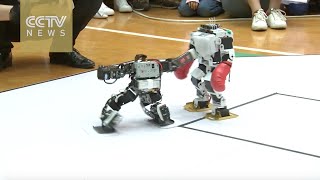 Contestants from 1261 universities participate in robot competition [upl. by Mazel]