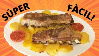 COSTELLA de PORC al forn amb patates  SÚPER FÀCIL [upl. by Yahsat]