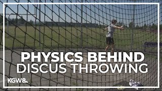 The physics behind discus throwing at the Paris Olympics [upl. by Nikkie]