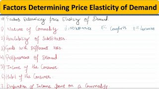 BECC 101 FACTORS DETERMINING PRICE ELASTICITY OF DEMAND [upl. by Etnad]