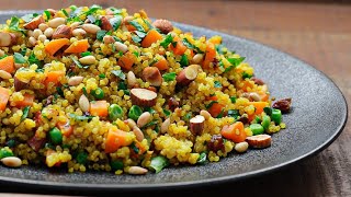 Curry Flavoured Quinoa Bowl PlantBased 🥘 Blending Traditional Indian and South American Cuisine [upl. by Heringer903]