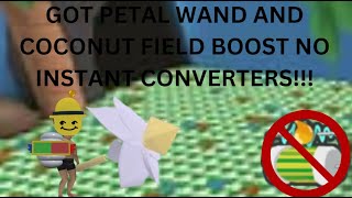 FINALLY GOT PETAL WAND Coconut field boost NO micro converters Roblox Bee Swarm Simulator [upl. by English]