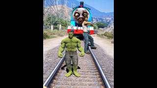 GTA V HULK VS XMAN VS THOMAS TRAIN [upl. by Ellednek]