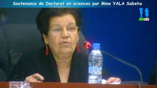 Debat autour de la Soutenance doctorat en sciences par YALA Sabeha part 02 [upl. by Schoening]