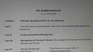 BA English syllabus of Lucknow University 1st 2nd 3rd 4th 5th and 6th semester [upl. by Dlanar]