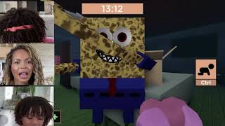 Naiah and Elli Toys Show We played the New Sponge Game on Roblox Mommy Thinks It’s Harder than Pig [upl. by Bessy]