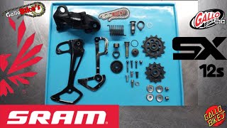 SRAM SX Eagle 12 Speed Servicio Desviador  Mantenimiento cambiador  Service Derailleur rear MTB [upl. by Annaehs925]