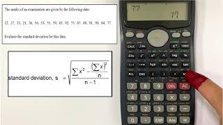 STANDARD DEVIATION FOR UNGROUPED DATA using calculator CASIO fx 570MS [upl. by Lindner466]