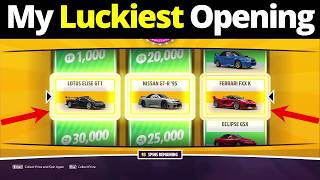 My LUCKIEST Super Wheelspin Opening In Forza Horizon 5 250 Super Wheelspin Opening [upl. by Naahs]