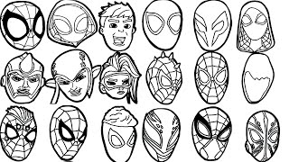 🔴🔴 How To Draw spidermanspider verse spidey and his amazing friends spider man 2 ps5 FACES [upl. by Marra465]