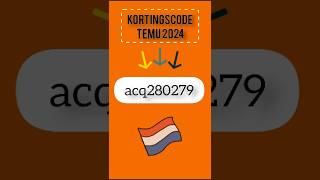 temu Kortingscode coupon Nederland 2024 [upl. by Ydnal]