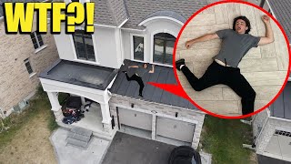 IF YOU EVER SEE YOUR ROOMMATE DO THIS ON THE ROOF CALL 911 STROMEDY FREAKED OUT [upl. by Corydon]