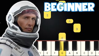 Interstellar  Hans Zimmer  Beginner Piano Tutorial  Easy Piano [upl. by Isyak]