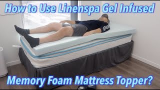 How to Use Linenspa Gel Infused Memory Foam Mattress Topper [upl. by Rives]