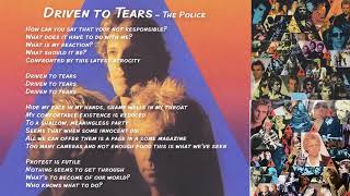 Driven to Tears  The Police Lyrics [upl. by Dodie]