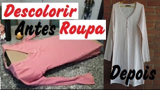 DIY  Descolorir roupa com ÁGUA SANITÁRIA [upl. by Ainomar]