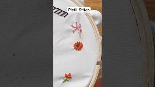 Pistil Stitch diy embroidery embroiderydesign embroiderytutorial embroiderystitches [upl. by Ecinhoj]