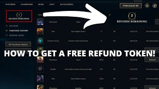 HOW TO GET A FREE LEAGUE OF LEGENDS REFUND TOKEN UPDATED 2023 IN DESCRIPTION [upl. by Arette]