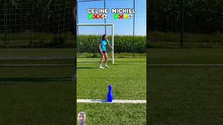 Celine Vs Michel football goalkeeper tranding funny cutfromvideo celinedeptshortvideo [upl. by Brodsky]