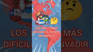 LOS PAÍSES MÁS DIFÍCILES DE INVADIR countryballs mapa curiosidades paises guerra [upl. by Odeen]