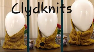 3 in 1 Neck Warmer  How to knit muffler scarf for absolute beginners with written instructions [upl. by Sulohcin955]