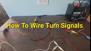 How to wire a turn signal flasher relay directional blinker for a car truck atv motorcycle ect [upl. by Akerdnuhs]