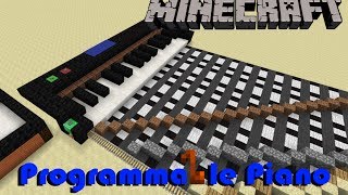 Minecraft Programmable Piano25 Note blocks 5 Instruments [upl. by Arhsub]