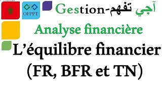 Analyse financière  L’équilibre financier FR BFR et TN [upl. by Sivie326]