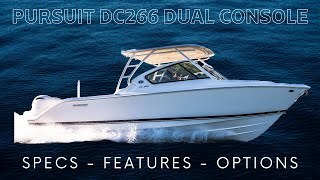 Pursuit DC 266 Dual Console Boat Walkthrough Review [upl. by Dnomde]