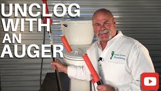 How To Unclog A Toilet With An Auger  DIY Plumbing  The Expert Plumber [upl. by Alyhs]