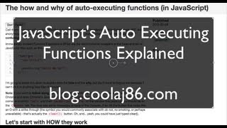 JavaScript Explained AutoExecuting Functions IIFE [upl. by Llenyaj]