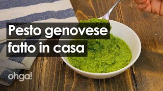 Pesto alla genovese fatto in casa ricetta veloce con frullatore [upl. by Elleiram376]