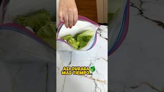 Conserva la lechuga por más tiempo 🤩 cocina lechuga hacks home losabias [upl. by Notsae614]