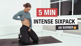 5 MIN INTENSE AB WORKOUT for a SIXPACK  24day FIT challenge [upl. by Perce877]