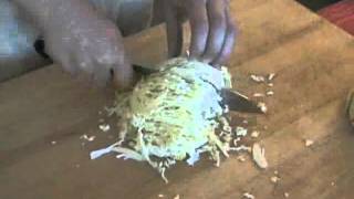 How To Shred Cabbage For Coleslaw [upl. by Itnaihc]