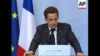 NEW French President Sarkozy gives presser photo op with Putin [upl. by Dodi]