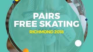 Mishina Anastasia  Galliamov Aleksandr RUS  Pairs Free Skating  Richmond 2018 [upl. by Atsyrhc]