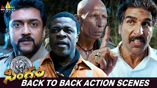 Suriya Back to Back Powerful Action Scenes  Singam  Mukesh Rishi  Telugu Latest Action Scenes [upl. by Anitan]