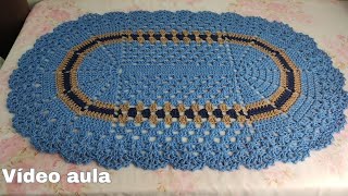 VÍDEO AULA tapete hengel versão 2 venda rápida✅ tapete econômico artesanato crochet [upl. by Balch]