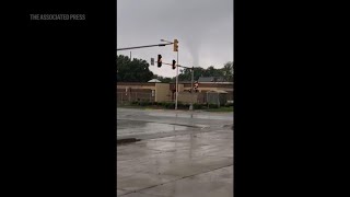 Funnel cloud caught on video in Red Oak Iowa [upl. by Adnuhsal]