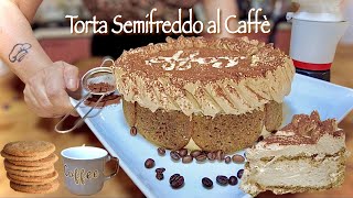 TORTA SEMIFREDDO AL CAFFÈ ☕️ tutto a freddo anche la Crema ☕️ SOLO 5 INGREDIENTI [upl. by Atneciv]