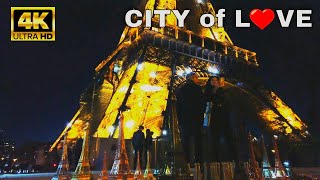 🇫🇷Paris The City Of Love ❤️4K Evening Chaos Walking Tour [upl. by Tarazi]