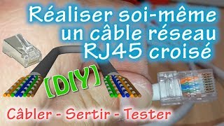 Comment faire soi même un câble Ethernet RJ45 croisé 🔧 TUTORIEL 💻 [upl. by Summer641]