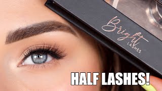 How To Apply Half Lashes  The Bright Lashes [upl. by Nya]