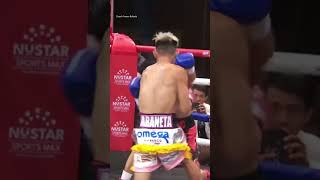 Cristian Araneta KNOCKS OUT Arvin Magramo [upl. by Lala]